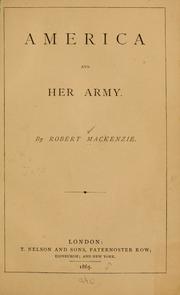 Cover of: America and her army.