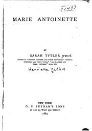Cover of: Marie Antoinette by Sarah Tytler
