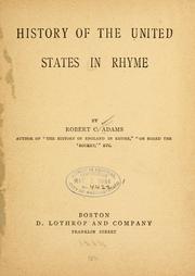 Cover of: History of the United States in rhyme