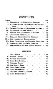 Cover of: Ten Englishmen of the nineteenth century: Wellington, Canning, Stephenson, Russell, Cobden, Peel, Shaftesbury, Palmerston, Gladstone, Disraeli