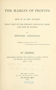 Cover of: The margin of profits by Atkinson, Edward