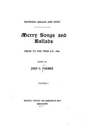 Cover of: Merry songs and ballads, prior to the year 1800.