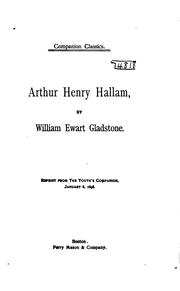 Cover of: Arthur Henry Hallam by William Ewart Gladstone