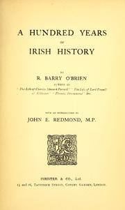 Cover of: A hundred years of Irish history