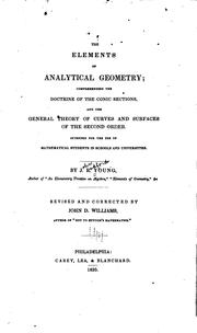 Cover of: The elements of analytical geometry ...