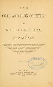 In the coal and iron counties of North Carolina by Peter M. Hale