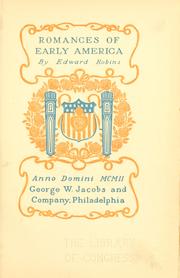 Cover of: Romances of early America by Robins, Edward