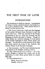 The first year of Latin by Walter B. Gunnison