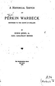 Cover of: A historical sketch of Perkin Warbeck by Edwin Henes