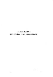 Cover of: East of to-day and to-morrow