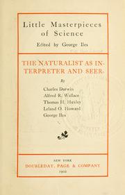 Cover of: The Naturalist as interpreter and seer ... | 