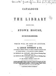 Cover of: Catalogue of the library removed from Stowe house, Buckinghamshire.
