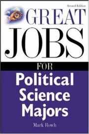 Cover of: Great jobs for political science majors by Mark Rowh