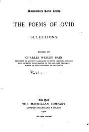 Cover of: The poems of Ovid: selections