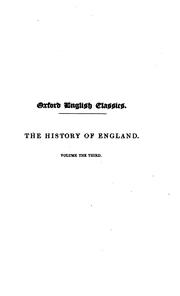 Cover of: The history of England by Tobias Smollett