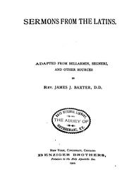 Cover of: Sermons from the Latins by James Joseph Baxter