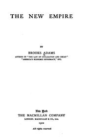 Cover of: The new empire by Brooks Adams