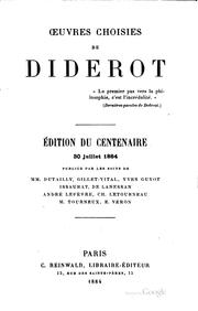 Cover of: Œuvres choisies de Diderot ...