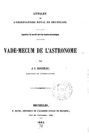 Cover of: Vade-mecum de l'astronome by Jean-Charles Houzeau