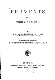Cover of: Ferments and their actions.