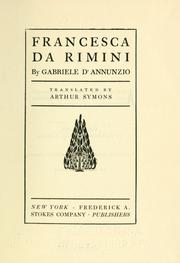 Cover of: Francesca da Rimini by Gabriele D'Annunzio