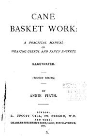Cover of: Cane basket work by Annie Firth