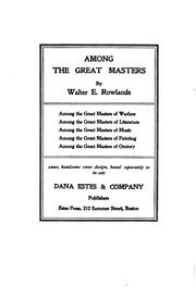 Cover of: Among the great masters of warfare: scenes in the lives of famous warriors