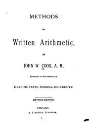 Cover of: Methods in written arithmetic