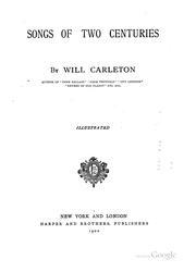 Cover of: Songs of two centuries by Will Carleton