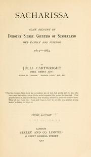 Cover of: Sacharissa by Ady, Julia Mary Cartwright