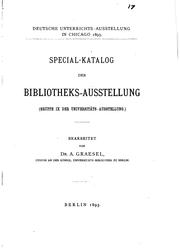 Deutsche Unterrichts-ausstellung in Chicago 1893 by Graesel, Arnim