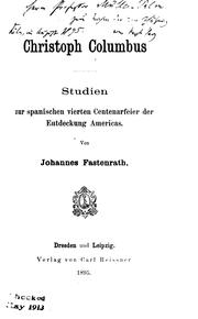 Cover of: Christoph Columbus by Johannes Fastenrath
