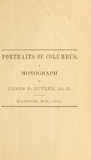 Cover of: Portraits of Columbus by James Davie Butler