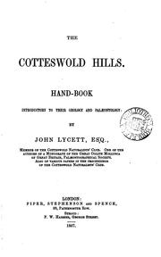 Cover of: The Cotteswold hills.: Hand-book introductory to their geology and palæontology