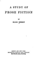 Cover of: A study of prose fiction