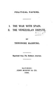 Cover of: I. The war with Spain. | Marburg, Theodore