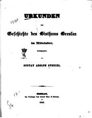 Cover of: Urkunden zur Geschichte des Bisthums Breslau im Mittelalter