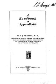 A handbook of appendicitis by Albert J. Ochsner