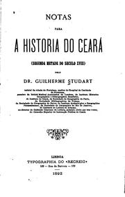 Cover of: Notas para a historia do Ceara: (segunda metade do seculo XVIII)