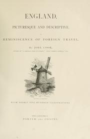 Cover of: England, picturesque and descriptive.: A reminiscence of foreign travel.