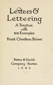 Cover of: Letters & lettering by Frank Chouteau Brown