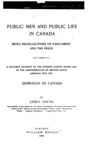 Cover of: Public men and public life in Canada by Young, James
