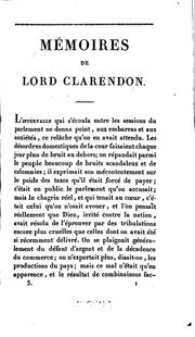 Cover of: Mémoires de Lord Clarendon: grand-chancelier d'Angleterre sous le règne de Charles II.