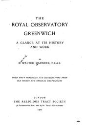 Cover of: The Royal observatory, Greenwich. by E. Walter Maunder