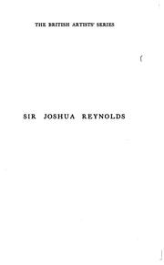Cover of: Sir Joshua Reynolds | Ronald Sutherland Lord Gower