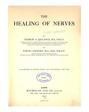 Cover of: The healing of nerves