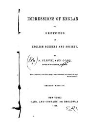 Cover of: Impressions of England: or, Sketches of English scenery and society.