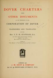 Cover of: Dover charters and other documents in the possession of the Corporation of Dover by Dover (England)