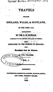 Cover of: Travels through England, Wales, & Scotland, in the year 1816.