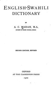 Cover of: English-Swahili dictionary by A. C. Madan